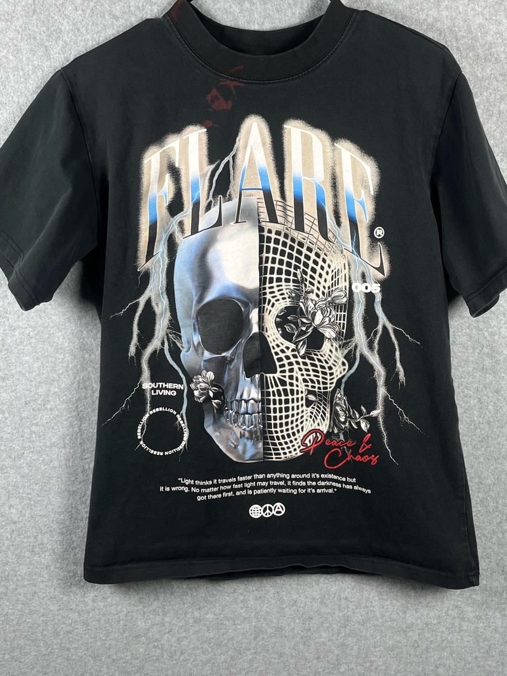 Black 'FLARE' Graphic Mens Short-Sleeve Tee